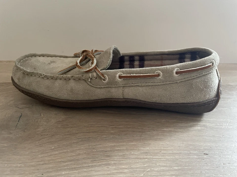 Zapatillas mocasín de gamuza forradas de franela LL Bean - talla 9 Foto 2 de 4
