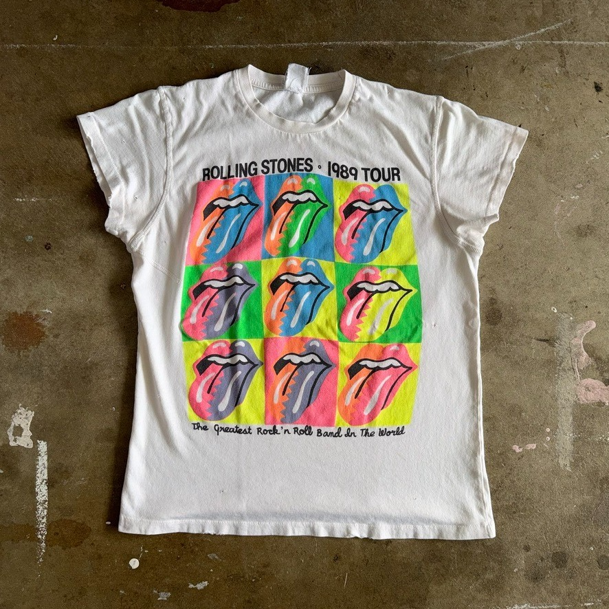 VINTAGE STYLE MADE WORN BRAND THE ROLLING STONES 1989 TOUR T-SHIRT