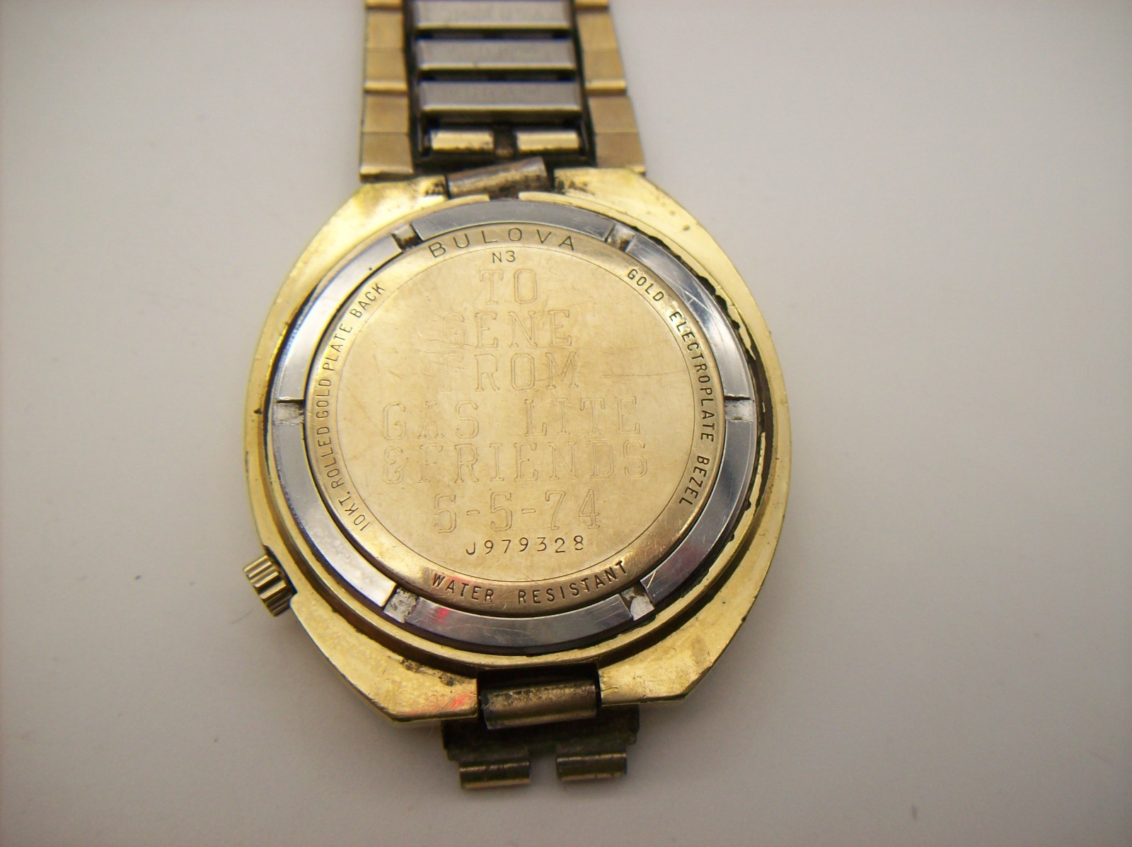 Vintage 1974 BULOVA ACCUTRON N3 Date 10k RGP Mens Watch, *WORKS