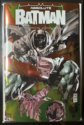 #ad CLAY MANN ABSOLUTE BATMAN #18 CHAINSAW MAN HOMAGE FOIL GITD SIGNED W COA NM $284.89