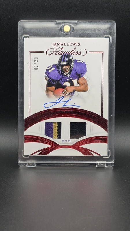 2025 Flawless Jamal Lewis Game Used Patch Auto 4-Color Patch 11/20 GUMS-JLS