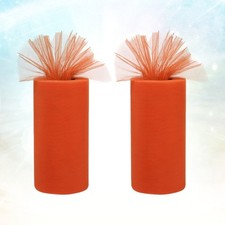 2 Rolls Sequin Tulle Fabric Set Flowers Wedding Ornament DIY Netting