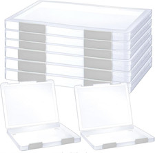 6 Pack Clear A4 Plastic File Storage Boxes Document Organizer Case for Letter Pa