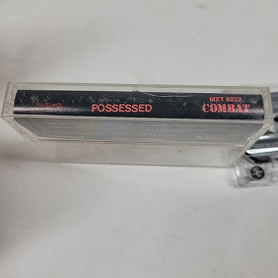Venom Possessed Cassette Tape MXT 8022 Combat Records 1985 Death Metal Vintage - Image 3 of 4