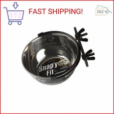 MidWest Homes for Pets Snap'y Fit Stainless Steel Food or Water Bowl, Holds 10 O