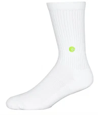 Ethika Mens Crew Socks White Lime Green Logo Size L 9-12 NWT Casual Cotton Po Sp