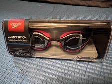 Speedo Fastskin Pure Focus Mirror Goggle RED/SILVER Brand New