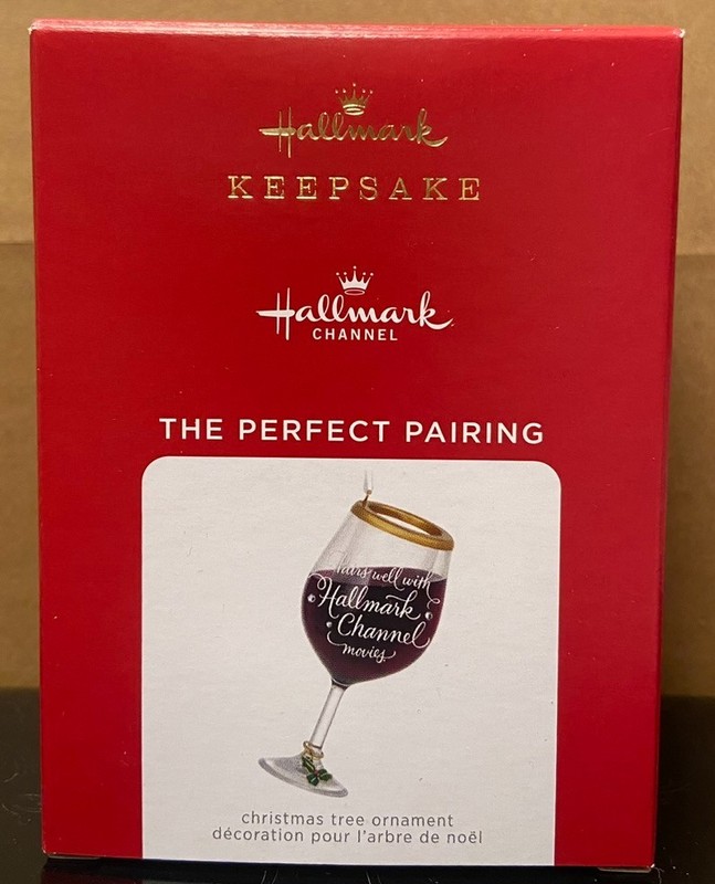 2021 Hallmark *The Perfect Pairing* Wine Glass Hallmark Channel Movies Ornament