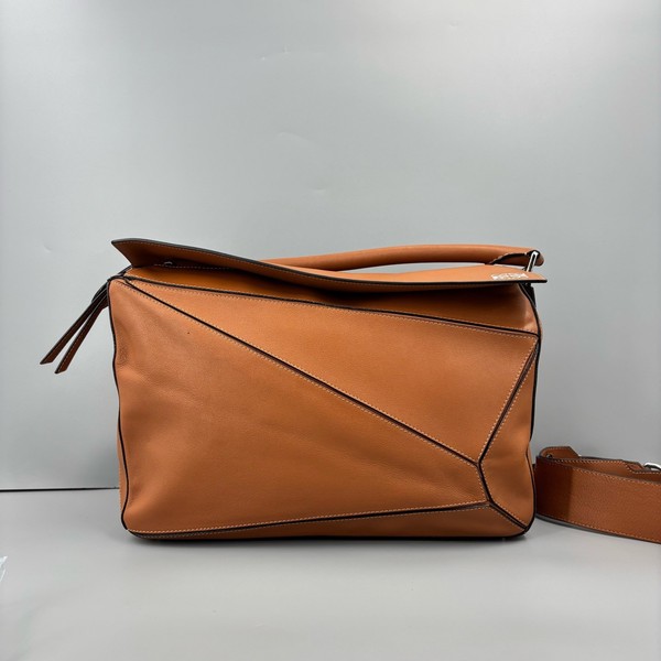 Authentic Pre-owned LOEWE Puzzle Large Tan Calfskin