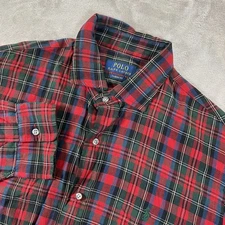 Polo Ralph Lauren Shirt Men's L Classic Fit MultiColor Plaid Long Sleeve Button