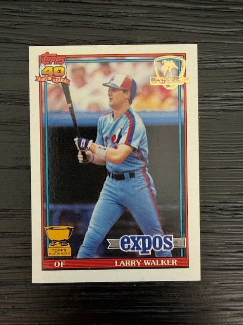1991 Topps Desert Shield #339 Expos Larry Walker MT ROOKIE