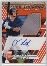 2020 Elite Extra Edition Future Threads Signatures Orange Tristen Lutz Auto 04tw