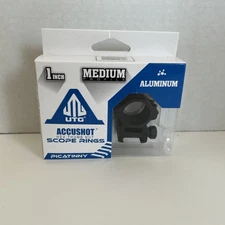 UTG Rings 1" Medium Profile Matte Black Picatinny/Weaver mfg RGWM-25M4