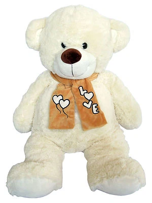 WAGNER STOFFTIERE XXL TEDDYBÄR 1 m weiss Plüschbär Kuschelbär Stoffbär Teddy Bär Plüschtier Plüsch