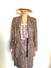 Harve Benard By Benard Holtzman Snake Print Two Piece Suite Size 6
