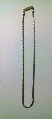 Chaîne métal argenté maille serpent - Photo 1/2
