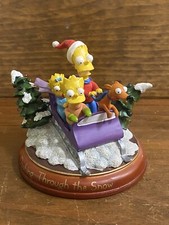 The Simpsons "Dashing Through The Snow" Illuminated Christmas Ornament Bradford
