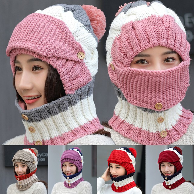 ladies pink pom pom hat