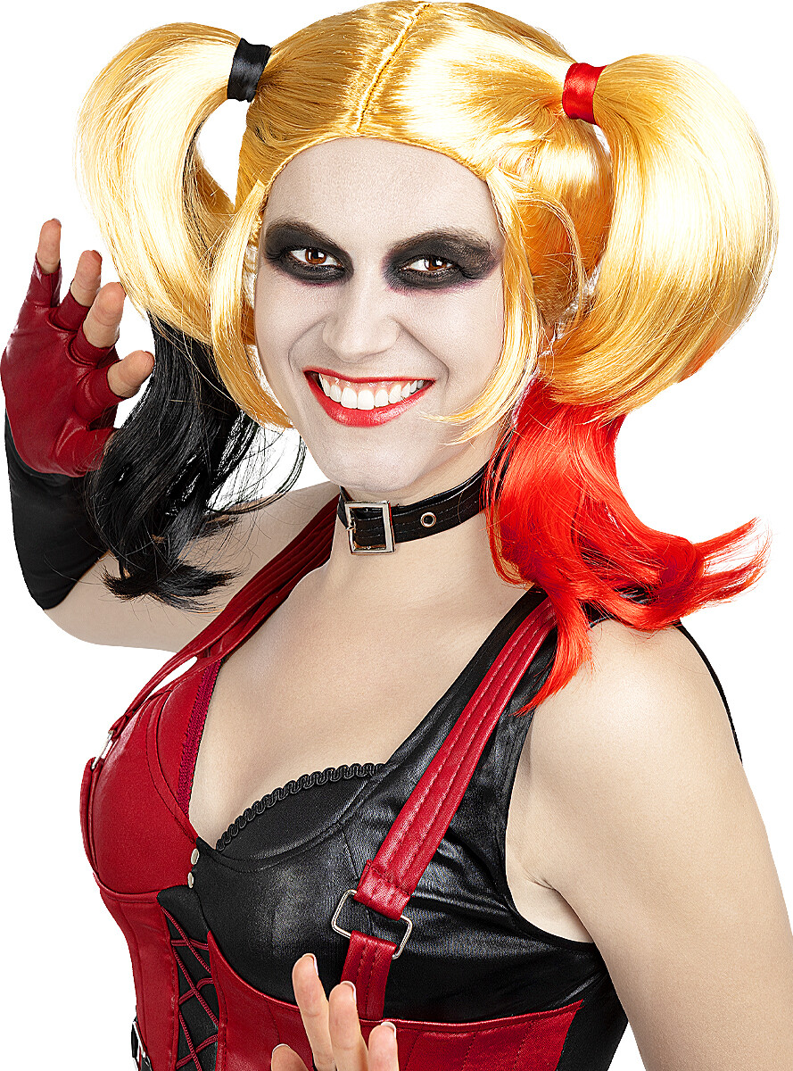 Parrucca di Harley Quinn Arkham City (Ufficiale Warner Bros) Funidelia