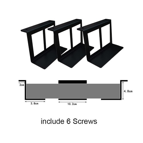 4.8-6.8cm Under Desk Laptop Holder Mount Bracket With Screws For Macbook Storage - Photo 12/14