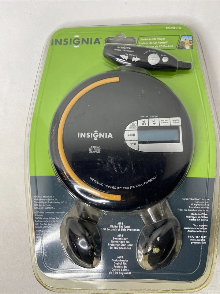 Новый! Insignia портативный CD/MP3-плеер FM-тюнер NS-P4113 в заводской упаковке - Изображение 2 из 4