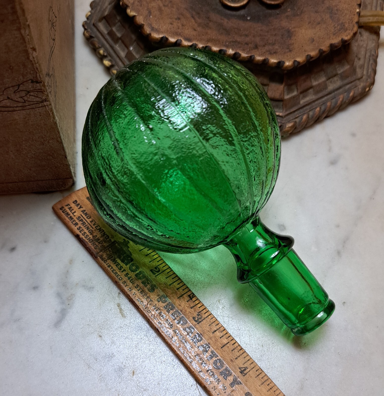 Vintage Green Genie Bottle Decanter Stopper ONLY eBay