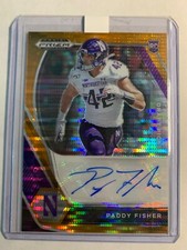 2021 Panini Prizm Draft Picks Orange Pulsar #D /49 Paddy Fisher #DPA-PAD Auto