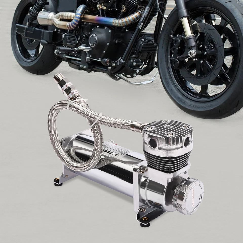 Air Compressor Kit Universal Heavy Duty Air Ride Suspension Compressor 200PSI - Image 3 of 4