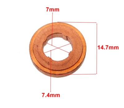 4x Fuel Injector Copper Washers For Peugeot Boxer 2.0 HDi – PTSG S163 (Made In Italy)