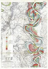 Sheet 14 - 1944 Harold Fisk Map Mississippi River Belt Valley Mississipi Poster