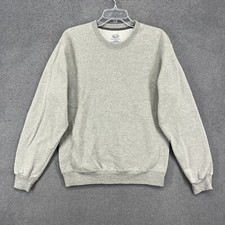 Fruit of the Loom Sweatshirt Mens M Gray Pullover Crewneck Long Sleeve Blank