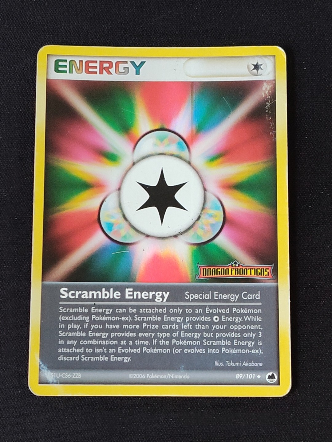 Scramble Energy Pokemon Card 89/101 Reverse Holo Foil Stamped Played MP
