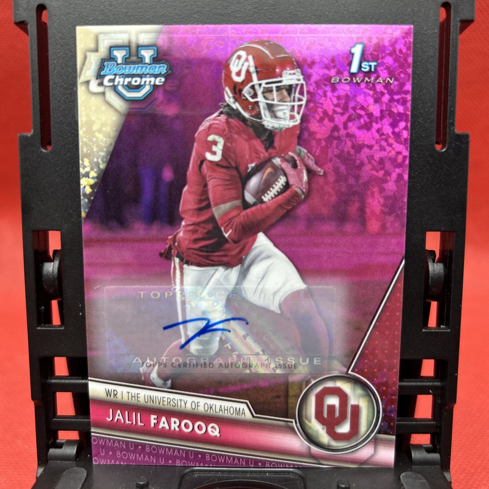 2023 Bowman Chrome University JALIL FAROOQ Pink Diamond Auto /150 #129