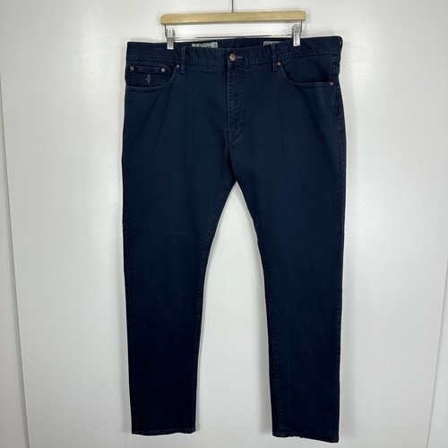 Marlboro Classics Pantaloni Chino Uomo W42 L33 Pantaloni Blu Regolari Conici Elasticizzati - Foto 6 di 19