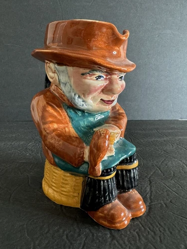 Toby Mug Gardener Shorter & Son 7” Jug Hand Painted Staffordshire England Bird
