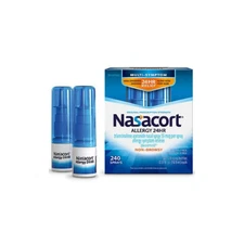 Nasacort 24hr Allergy Medicine Spray Twin Pack 240 Sprays Exp 03/2026