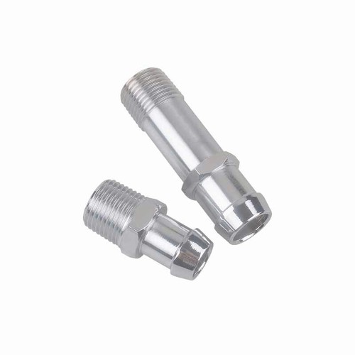 HEATER HOSE FITTING SET For 3/4" WATER PUMP 5/8" INTAKE CHROMED STEEL