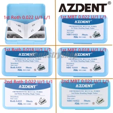 50Set AZDENT Dental Orthodontic Buccal Tube 1st 2nd Molar Tube Roth MBT 022/018