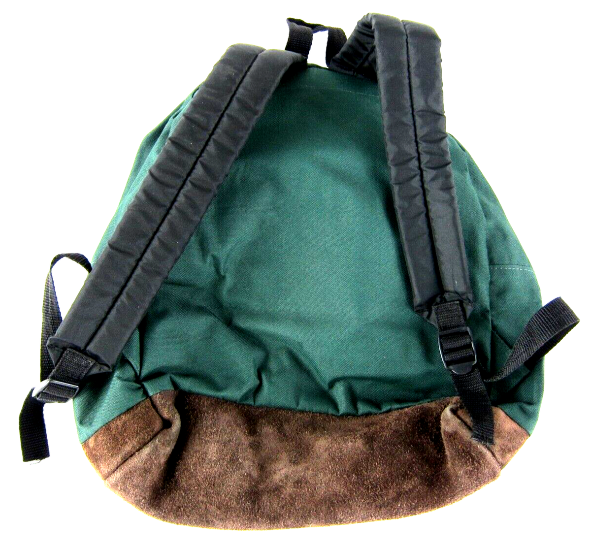 Vintage Crown Sport Green Canvas Brown Leather School Hike Travel