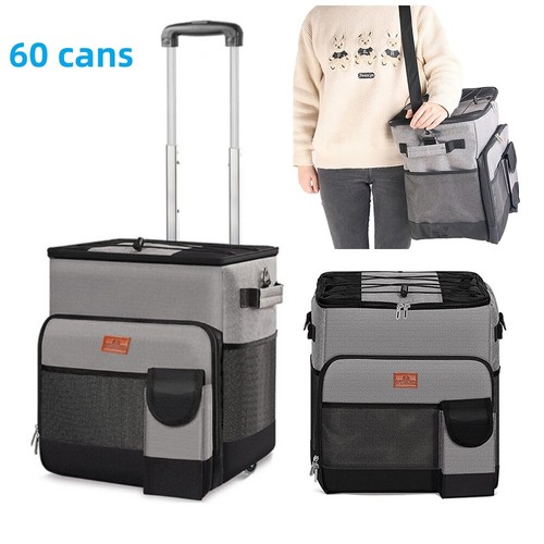 60Cans Soft Cooler with Wheels Insulated Collapsible Leakproof Cooler for Beach - 第 1/19 張圖片