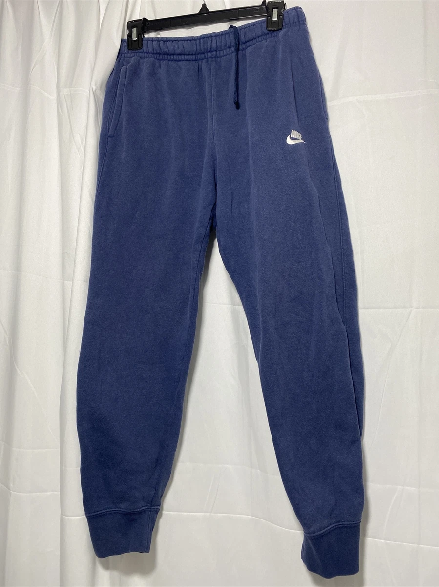 Vintage Nike sweatpants joggers elastic cuff, faded blue size