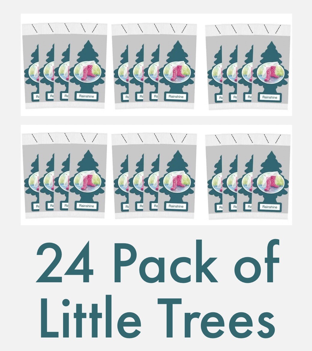 24 RAINSHINE Little Trees Car Home & Office Cardboard Hanging Air