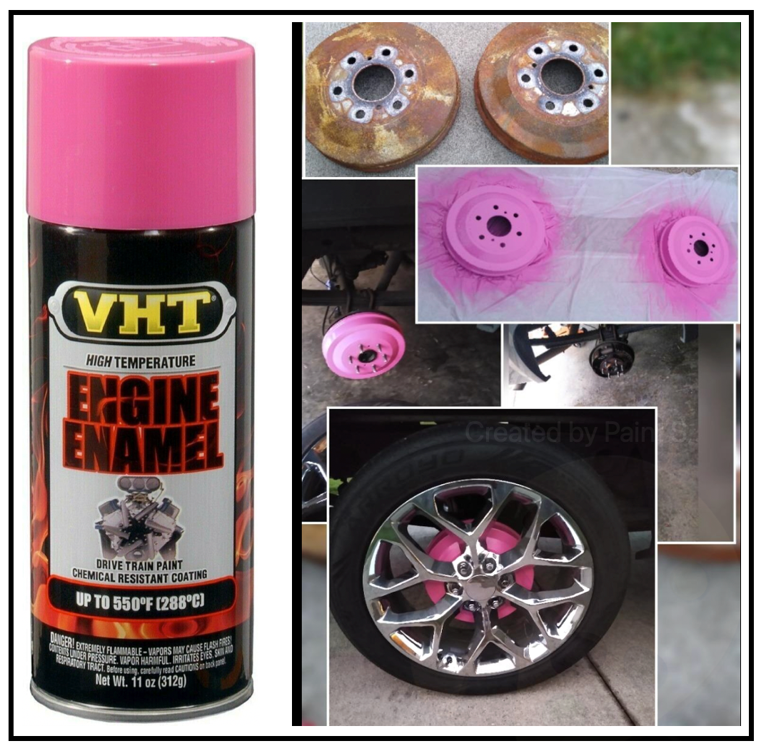 Hot Pink Cover Valve Paint Engine Enamel Header Caliper Brake