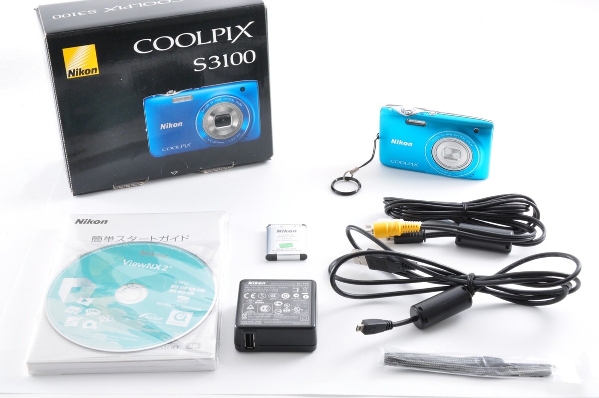 Nikon Coolpix S3100 Blue Excellent+++ Compact Digital Camera