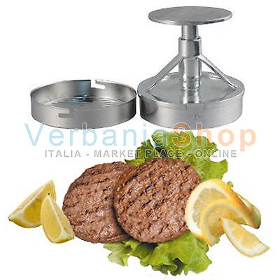 STAMPO HAMBURGER FORMA PER HAMBURGER PRESSE HACKSTEAK FLEISCHKÜCHLE ACCIAIO - Imagen 1 de 1