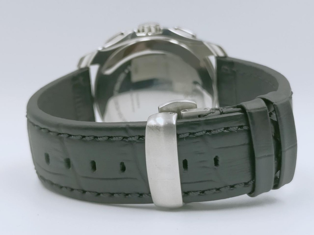 Auth Tissot Couturier GMT T035439A Black Steel Quartz Men
