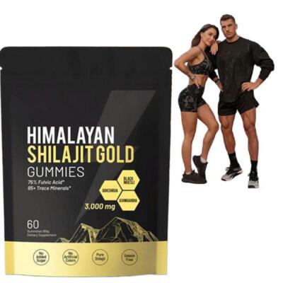 Himalayan Shilajit GOLD Gummies, Organic Extremely Potent 3000mg, Fulvic Acid 
