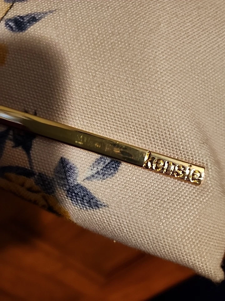 Bandolera/cartera de mano Kensie rosa/gris tela floral bolso de cuero correa extraíble Foto 3 de 4