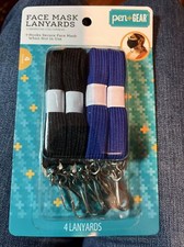 4 PCS Lanyard Face Mask Lanyards Blue And Black