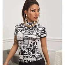 Abstract Pop Art Short Sleeved Shirt 